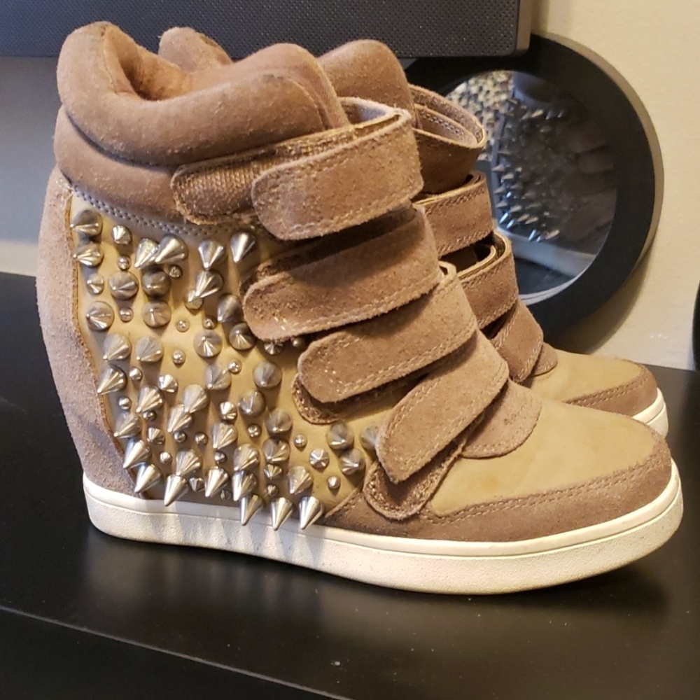 Aldo spiked wedge sneakers